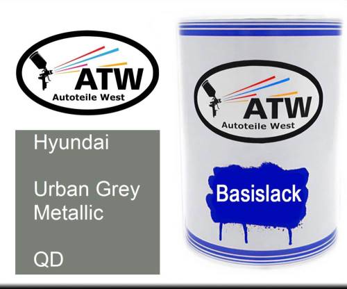 Hyundai, Urban Grey Metallic, QD: 500ml Lackdose, von ATW Autoteile West.